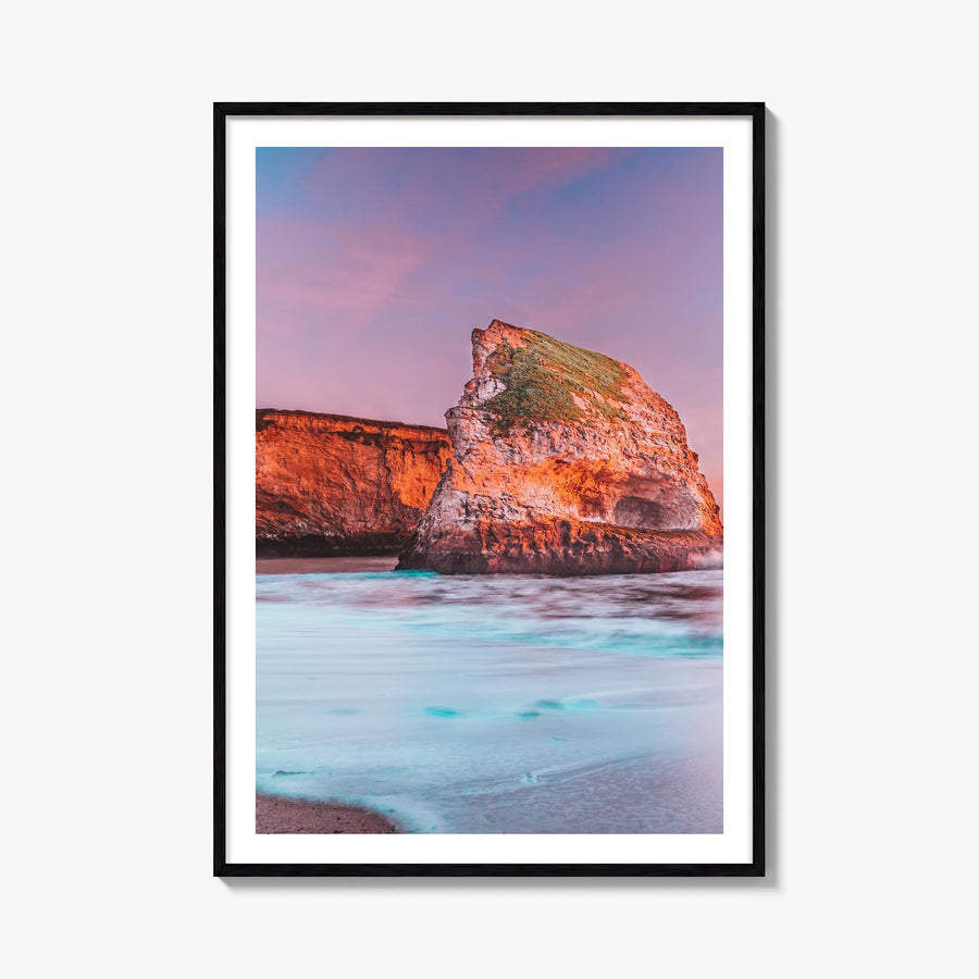 Santa Cruz no. 3 colorful photo poster of California, USA – vertical wall art, unframed print shown in interior mockup