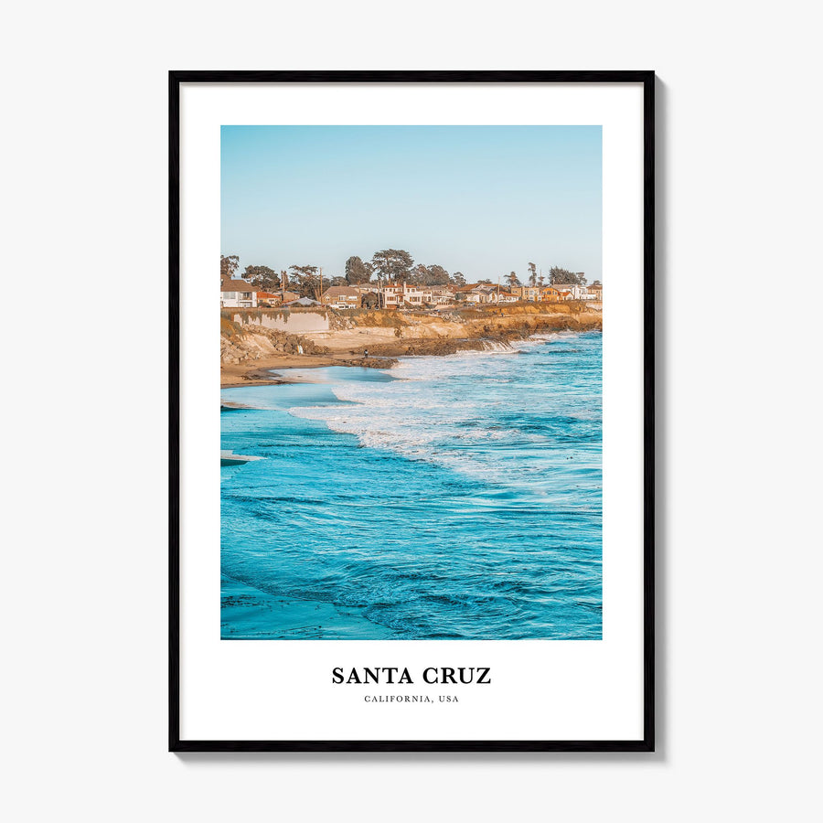 Santa Cruz, California Classic No 3 Poster, framed poster mockup