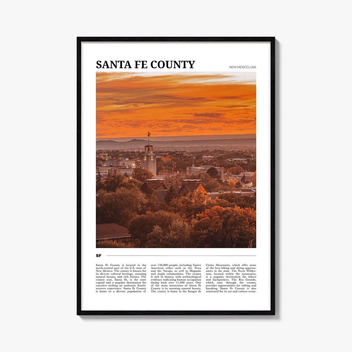 Santa Fe County Travel Poster