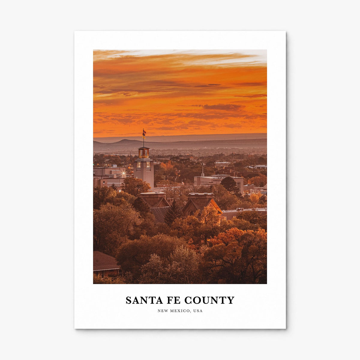 Santa Fe County Classic Poster, print only (unframed)