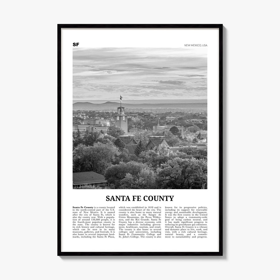 Santa Fe County Newspaper Poster, framed poster mockup