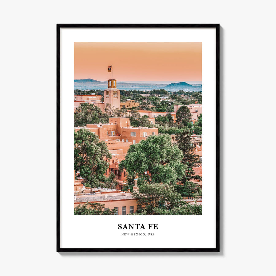 Santa Fe Classic Poster, framed poster mockup