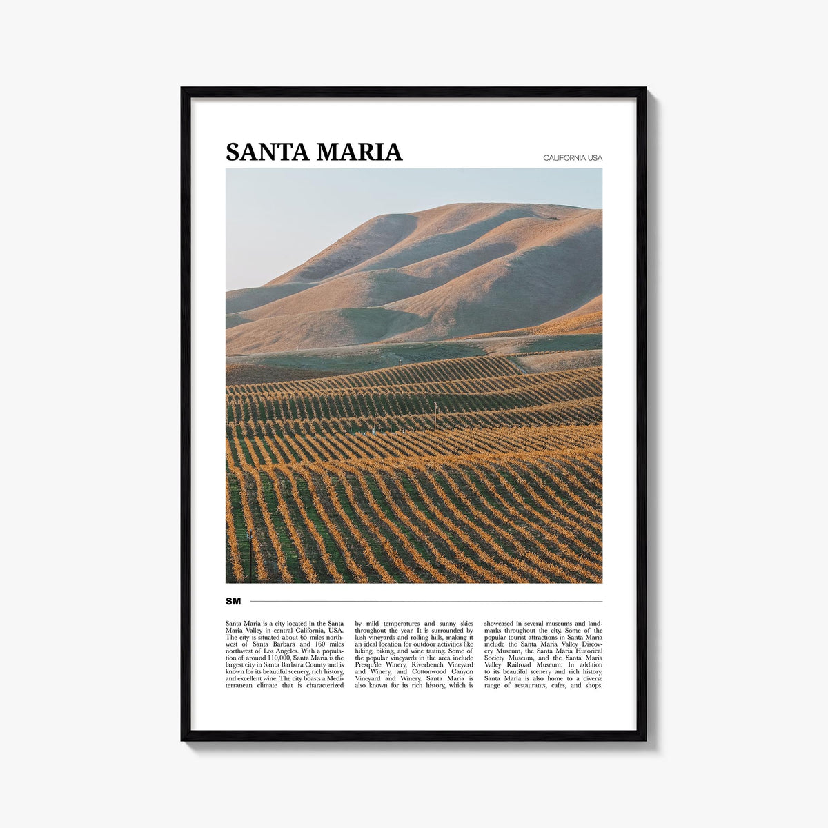 Santa Maria Travel Poster