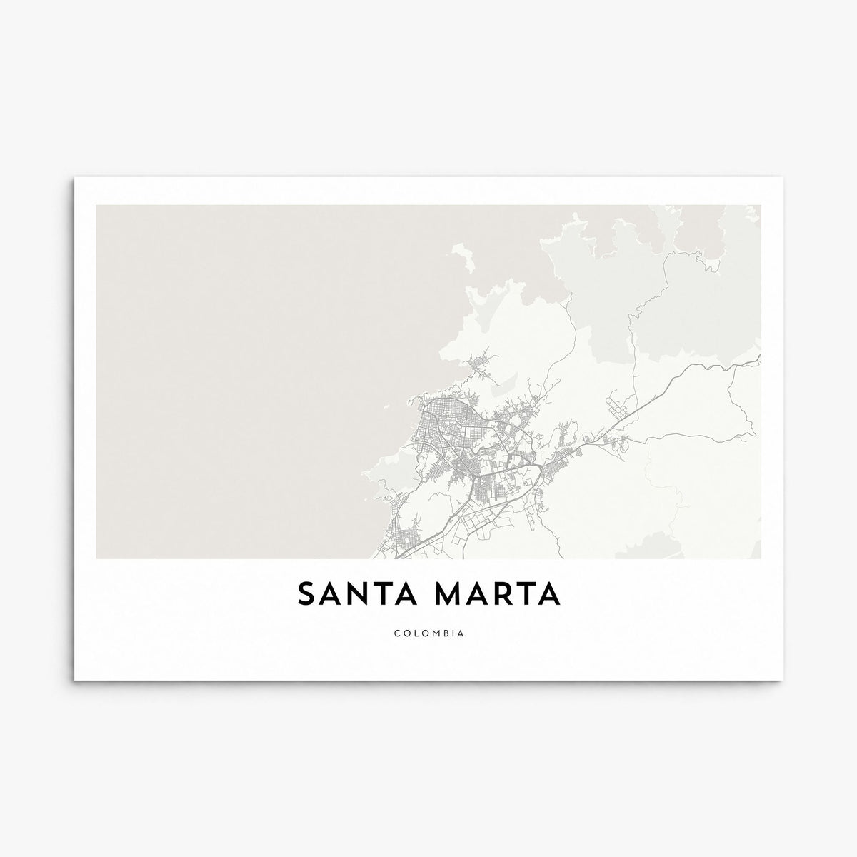 Santa Marta Map Poster, print only (unframed)