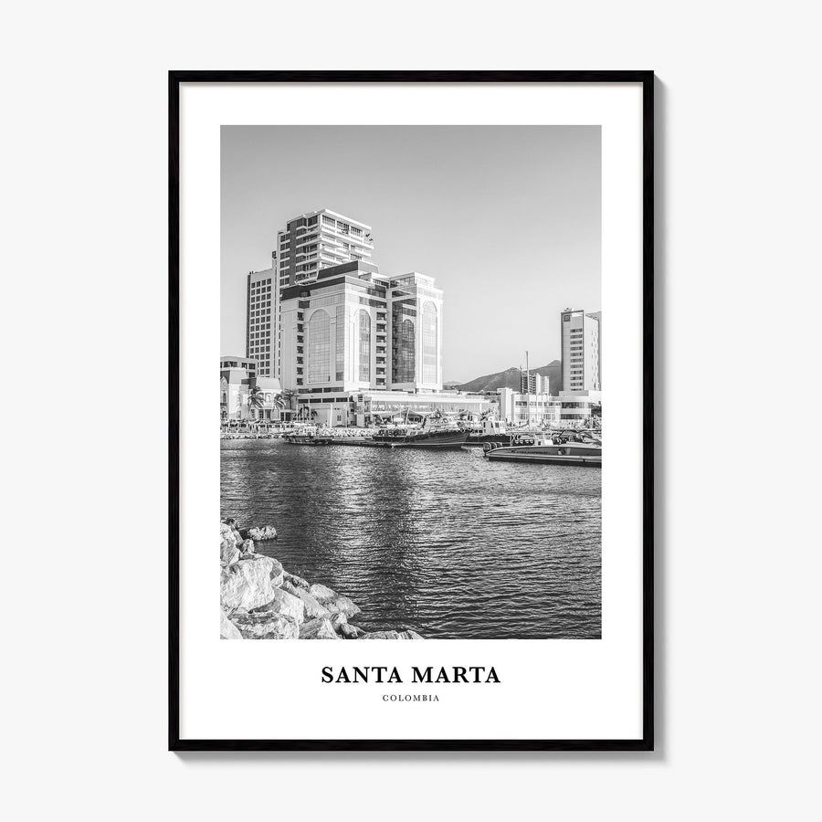 Santa Marta Classic Poster, framed poster mockup