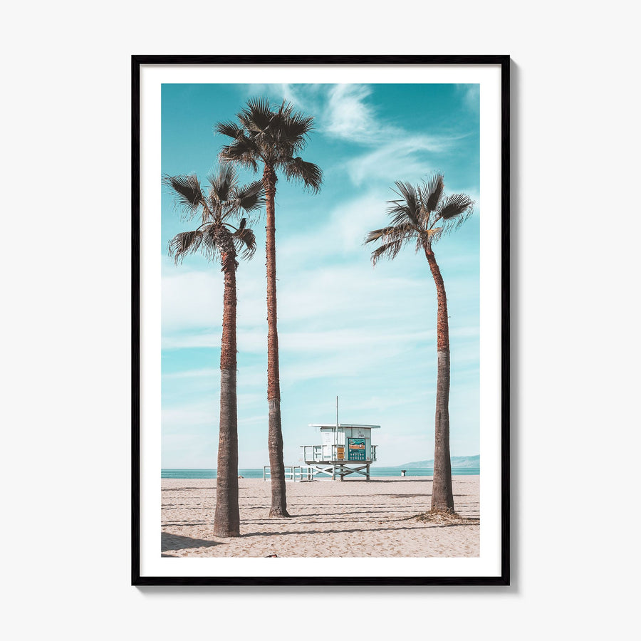 Santa Monica Photo No 3 Poster, framed poster mockup, white border