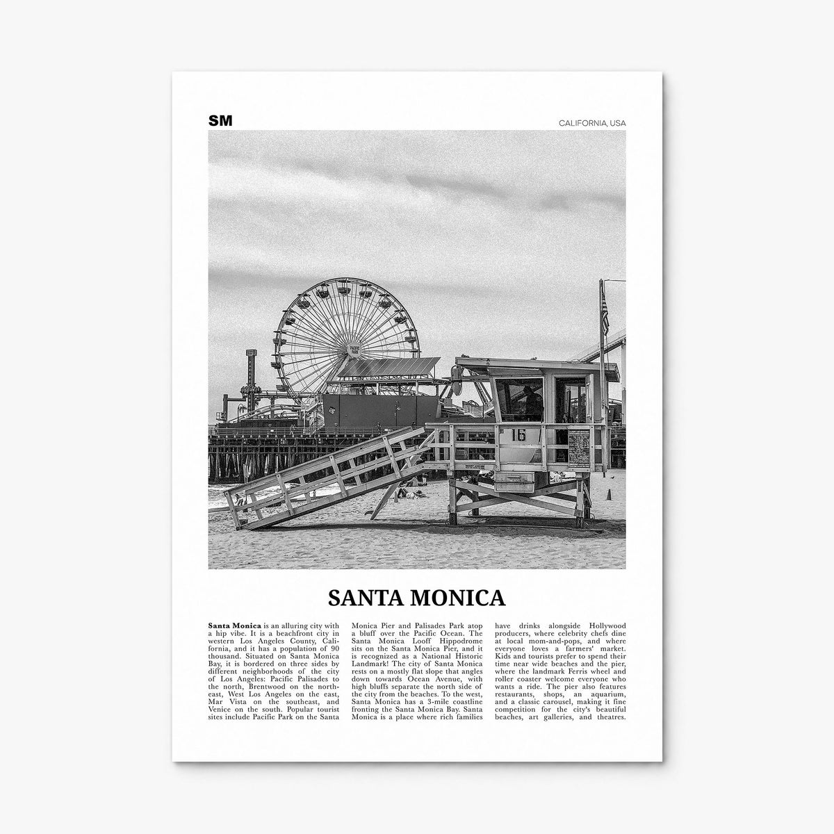 Santa Monica Newspaper No 1 Poster, print only (unframed)