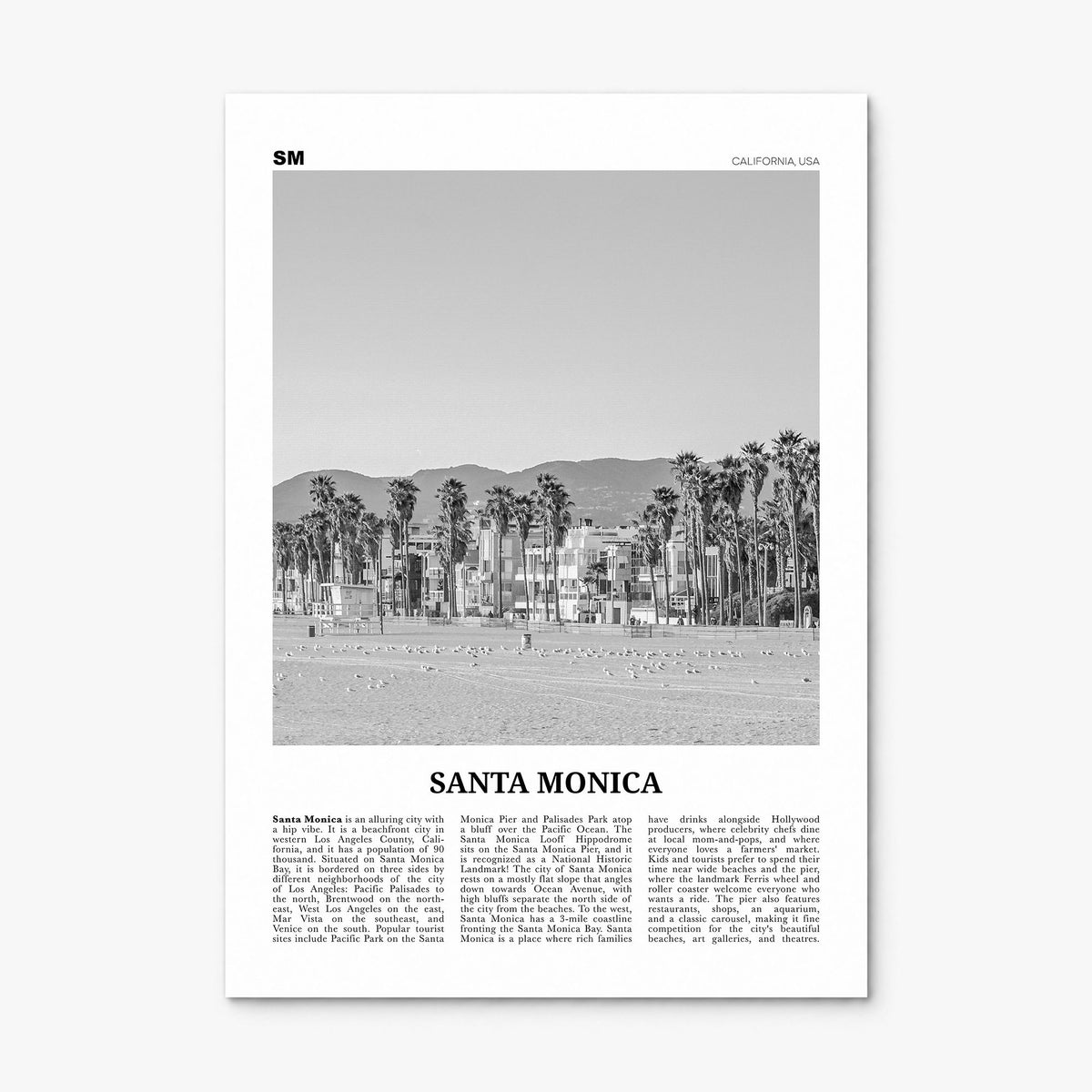 Santa Monica Newspaper No 2 Poster, print only (unframed)