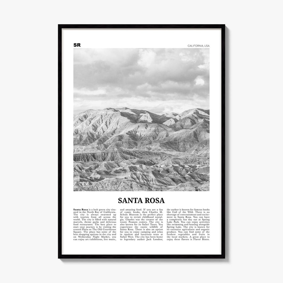 Santa Rosa Newspaper Poster, framed poster mockup
