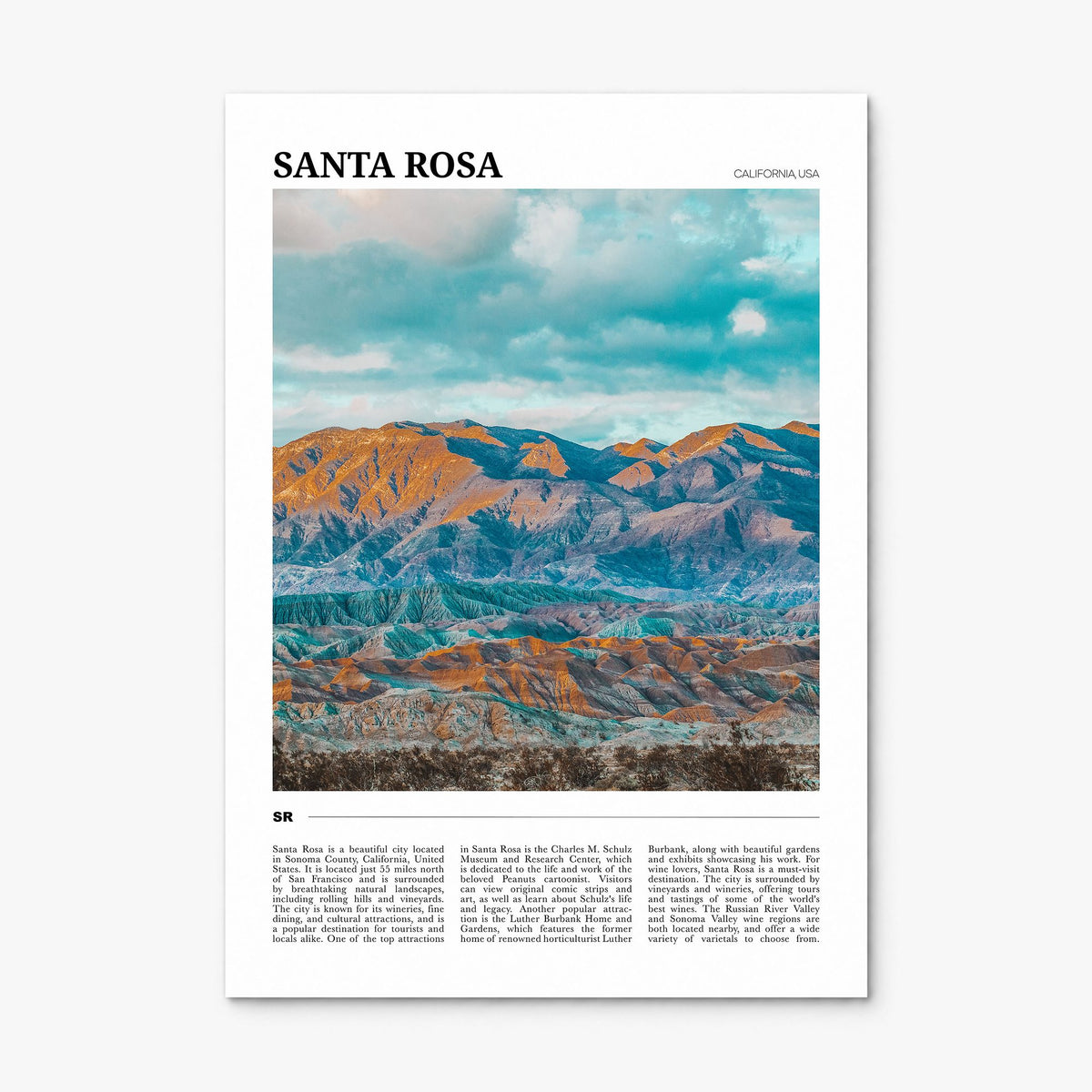 Santa Rosa Travel No 1 Poster, print only (unframed)