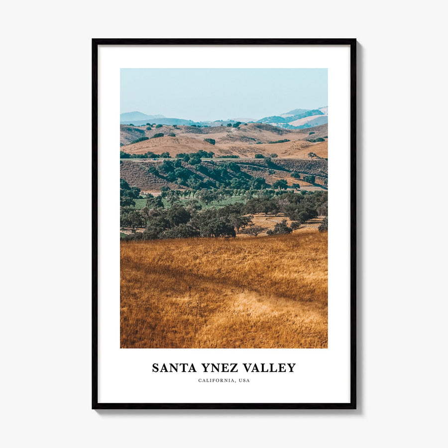 Santa Ynez Valley Classic Poster, framed poster mockup