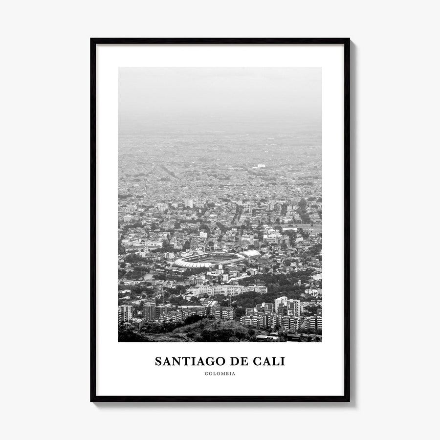 Santiago de Cali Classic Poster, framed poster mockup
