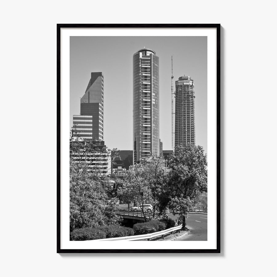 Santiago de Chile Photo No 2 Poster, framed poster mockup, white border