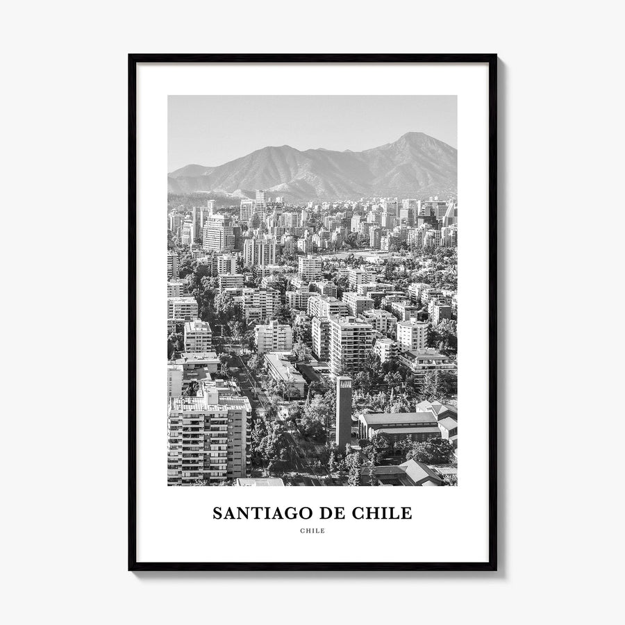 Santiago de Chile Classic Poster, framed poster mockup