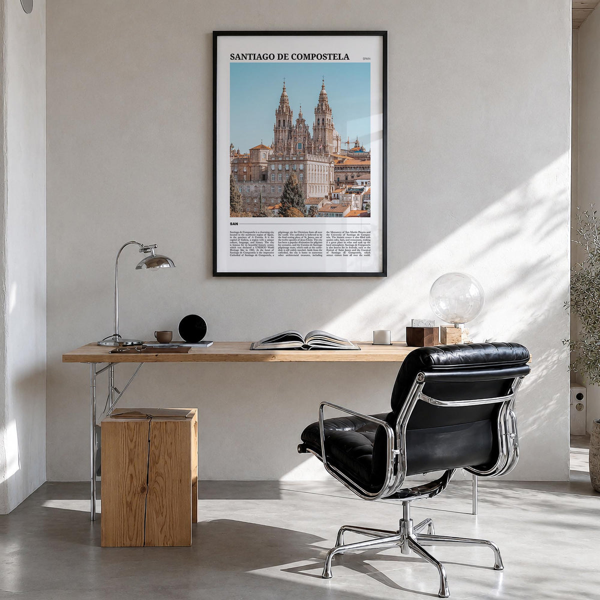 Santiago de Compostela Travel Poster
