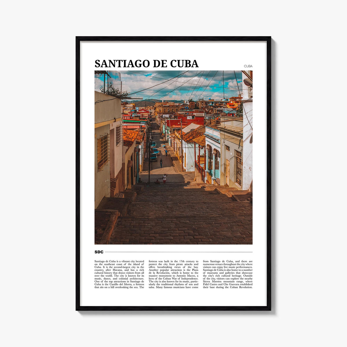 Santiago de Cuba Travel Poster