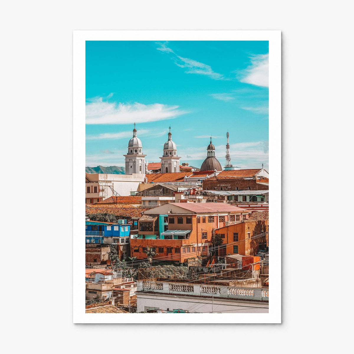 Santiago de Cuba Photo Poster, print only (unframed), white border