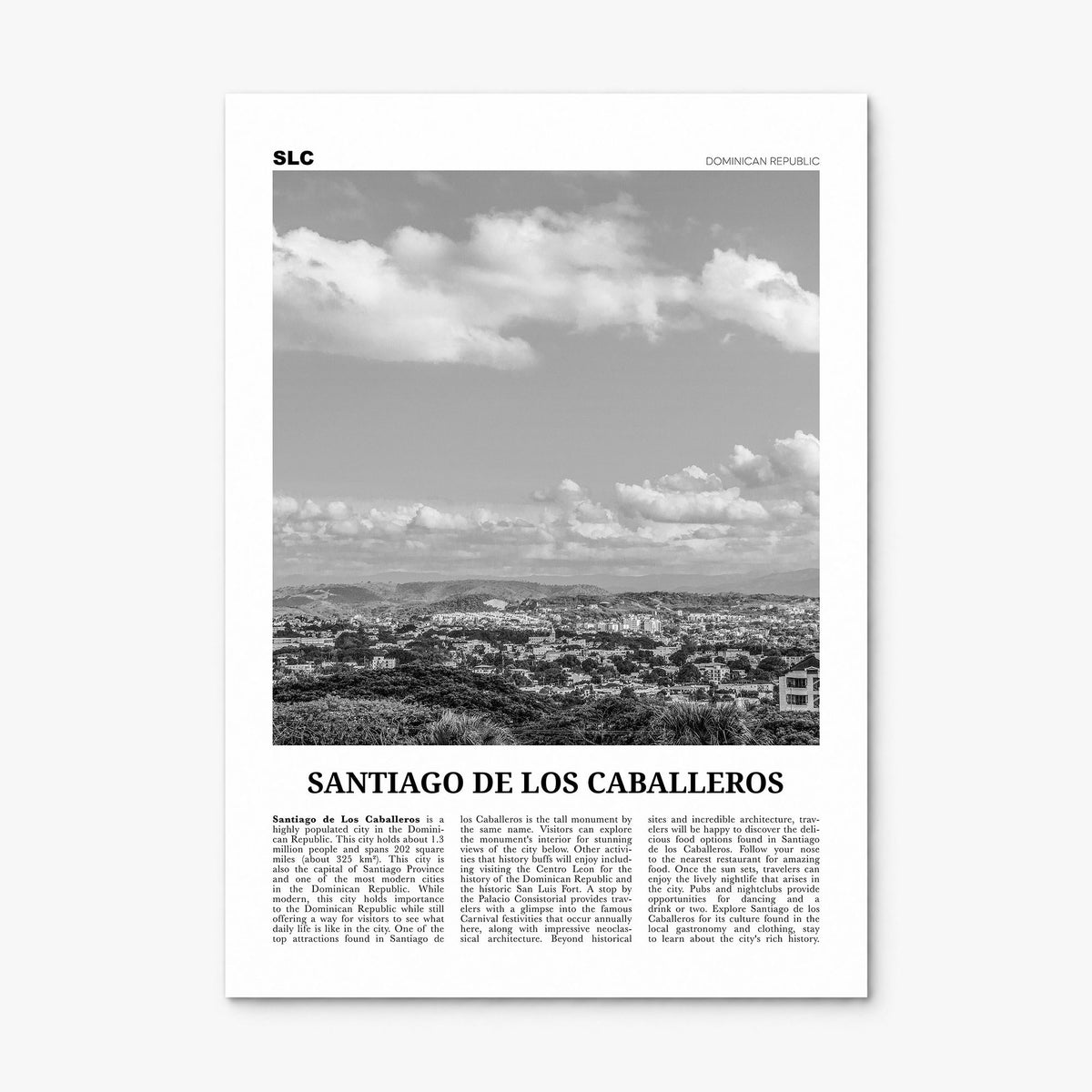Santiago de los Caballeros Newspaper Poster, print only (unframed)