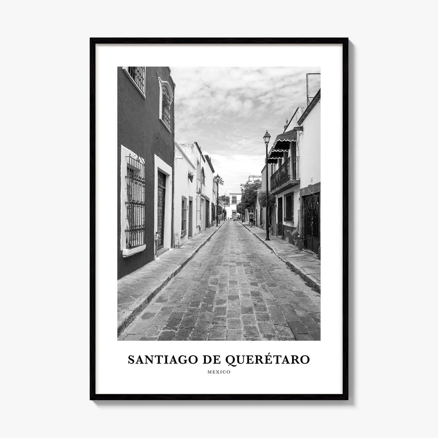 Santiago de Querétaro Classic Poster, framed poster mockup