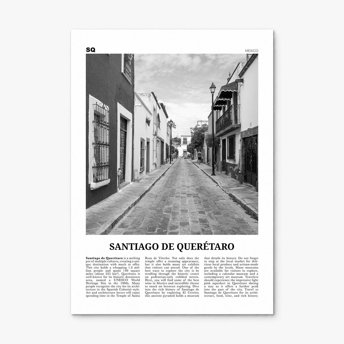 Santiago de Querétaro Newspaper Poster, print only (unframed)