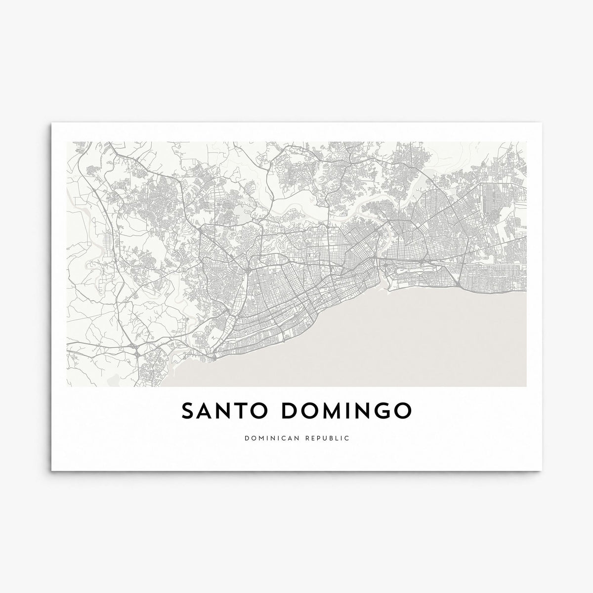 Santo Domingo Map Poster, print only (unframed)
