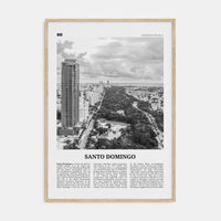 Santo Domingo Poster Natural Wood / 8x12 in Nbourhood Travel B&W Poster