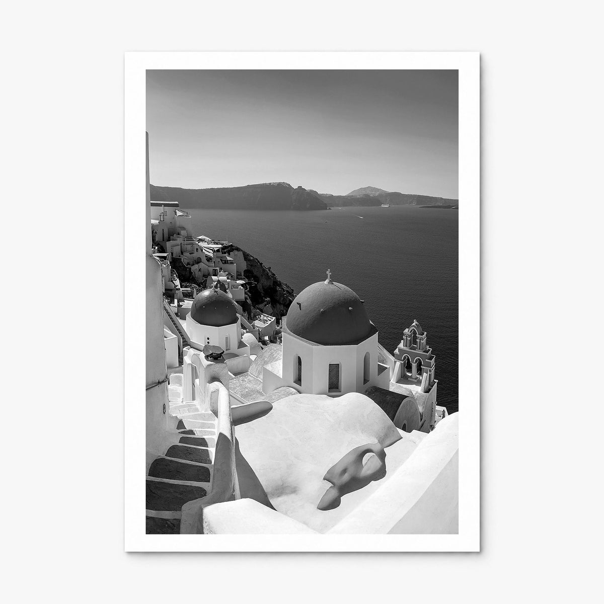 Santorini Photo No 2 Poster, print only (unframed), white border