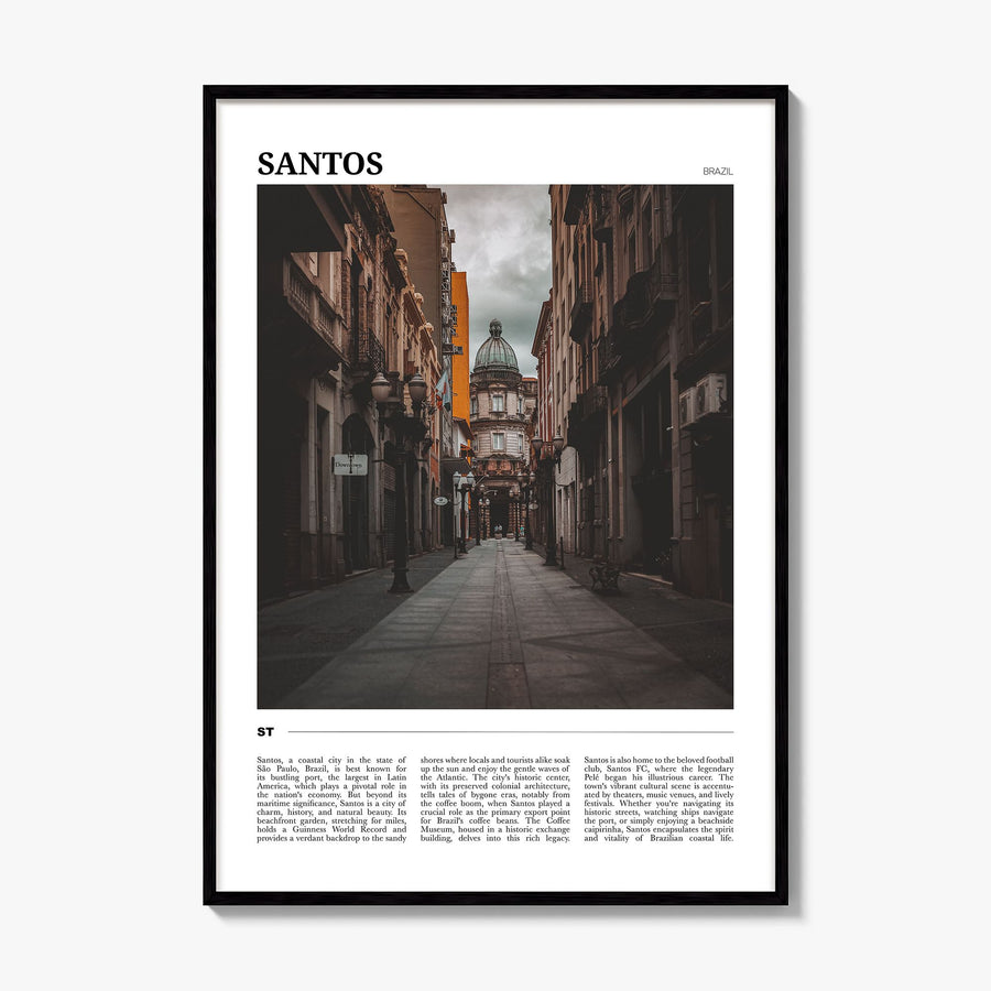 Santos Travel No 2 Poster, framed poster mockup