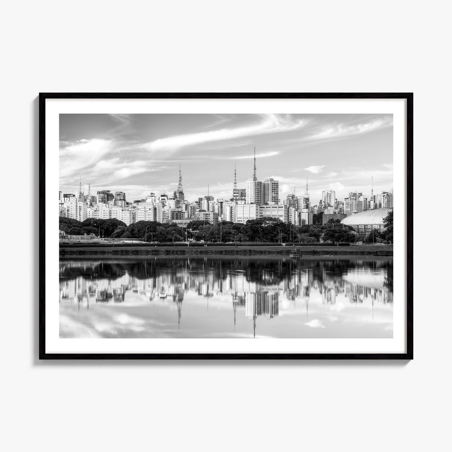São Paulo Photo Poster, framed poster mockup, white border
