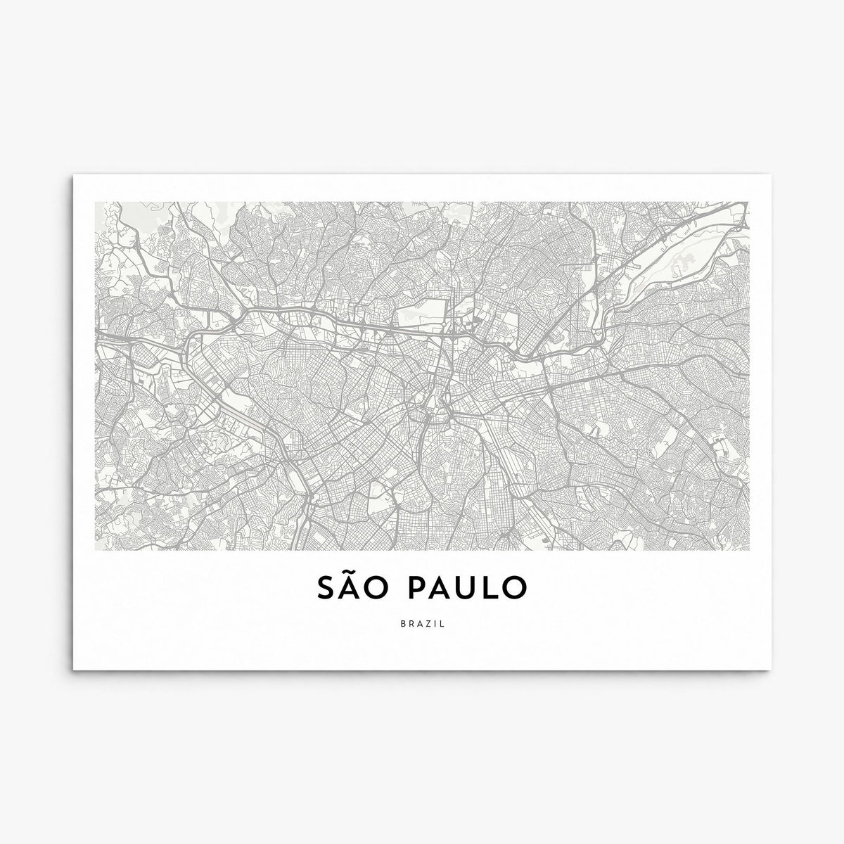 São Paulo Map Poster, print only (unframed)