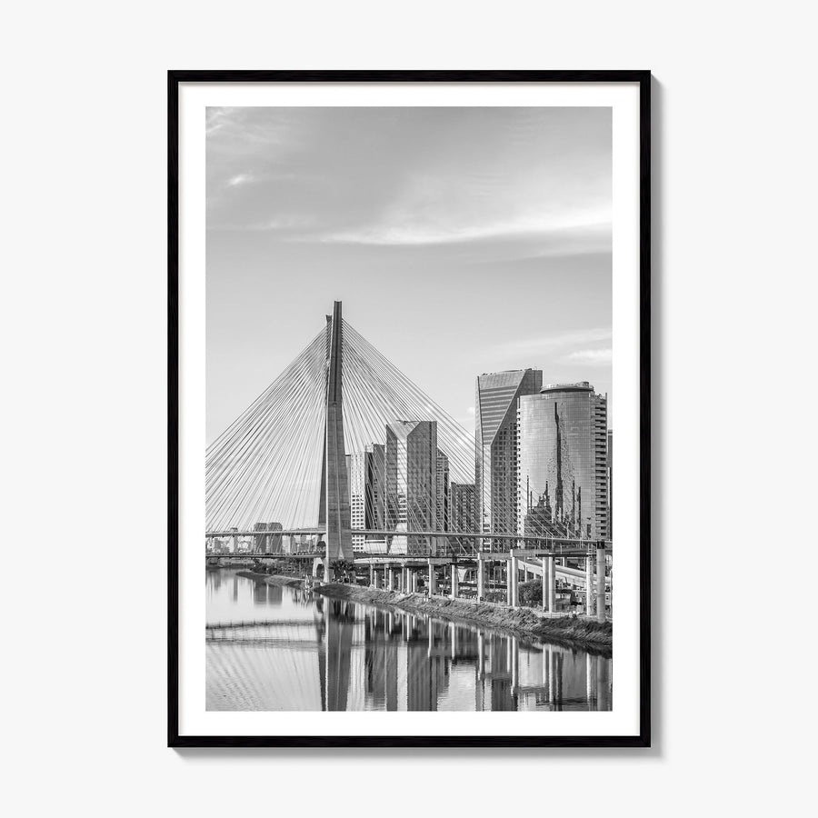 São Paulo Photo Poster, framed poster mockup, white border
