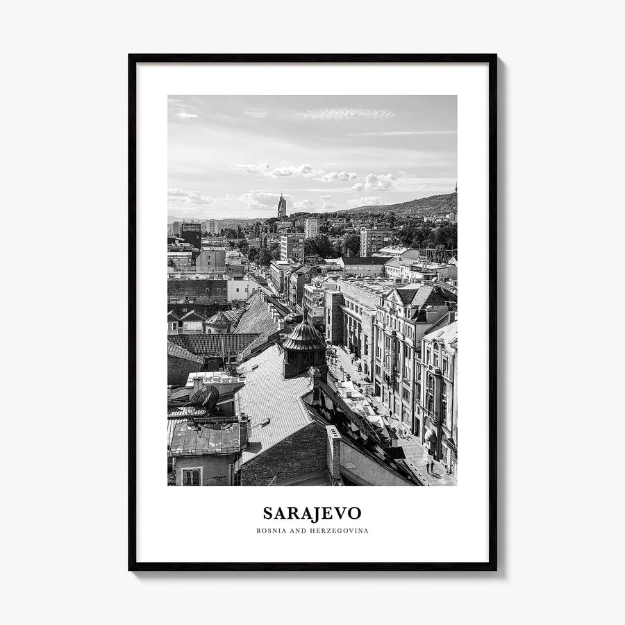 Sarajevo Classic Poster, framed poster mockup