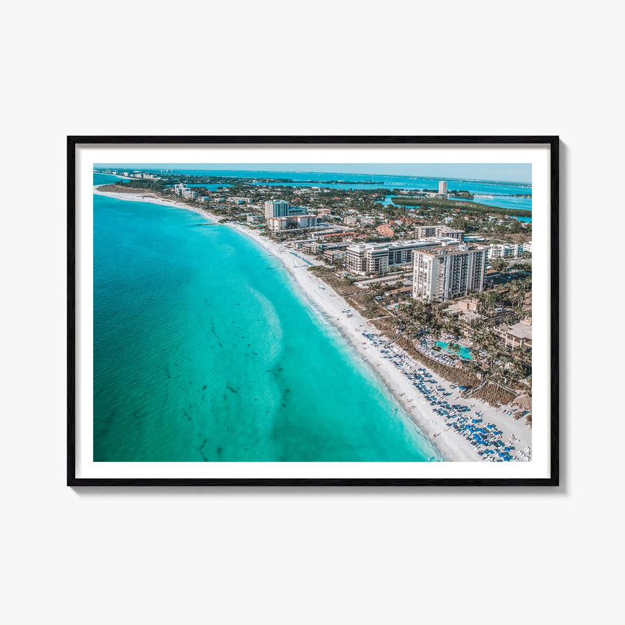 Sarasota colorful photo poster of Florida, USA – horizontal wall art, unframed print shown in interior mockup