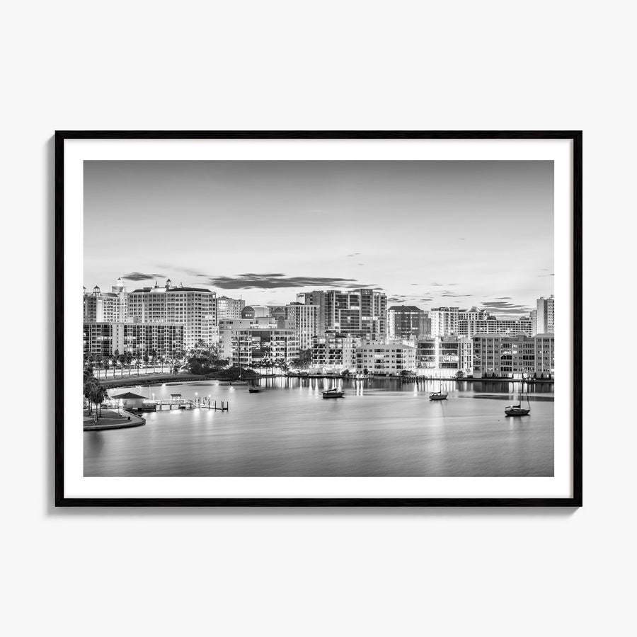 Sarasota Photo Poster, framed poster mockup, white border