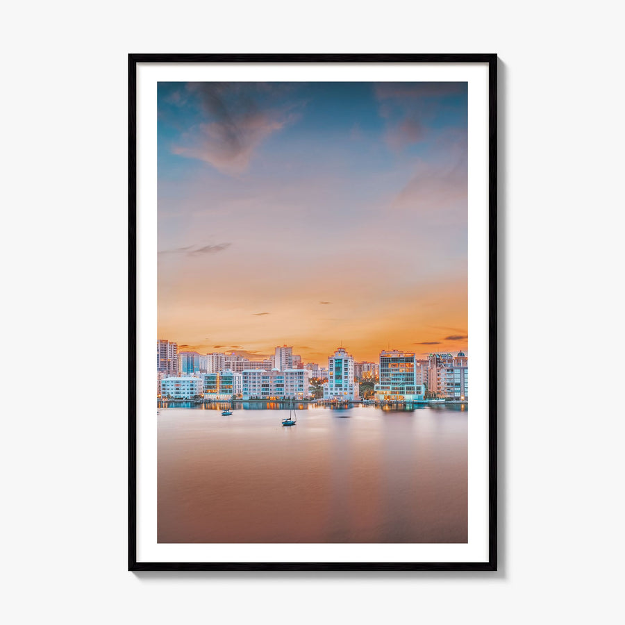 Sarasota Photo No 1 Poster, framed poster mockup, white border