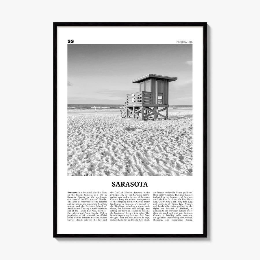 Sarasota Newspaper No 1 Poster, framed poster mockup