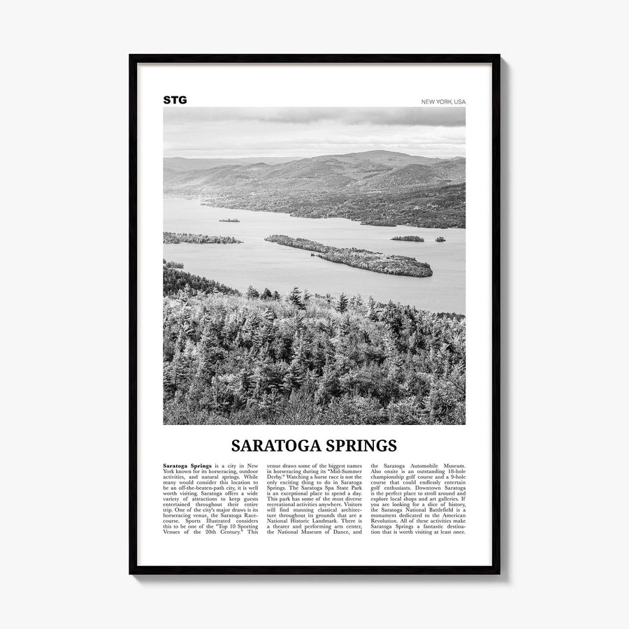 Saratoga Springs Newspaper Poster, framed poster mockup
