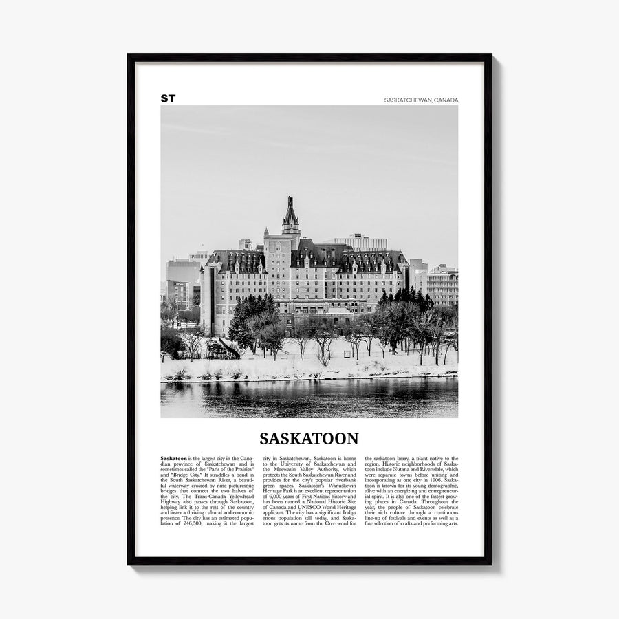 Saskatoon Newspaper Poster, framed poster mockup