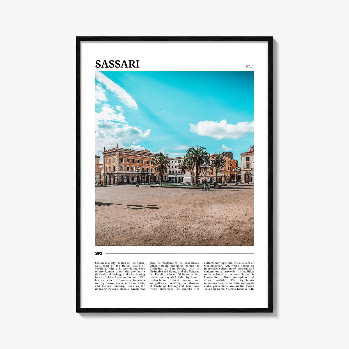 Sassari Travel Poster