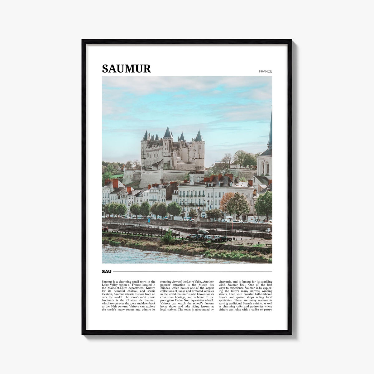 Saumur Travel Poster