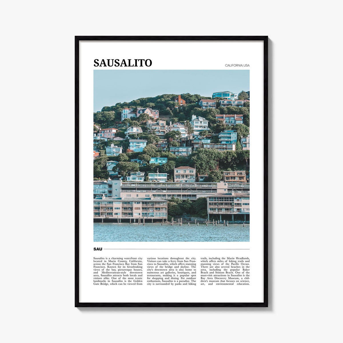 Sausalito Travel Poster