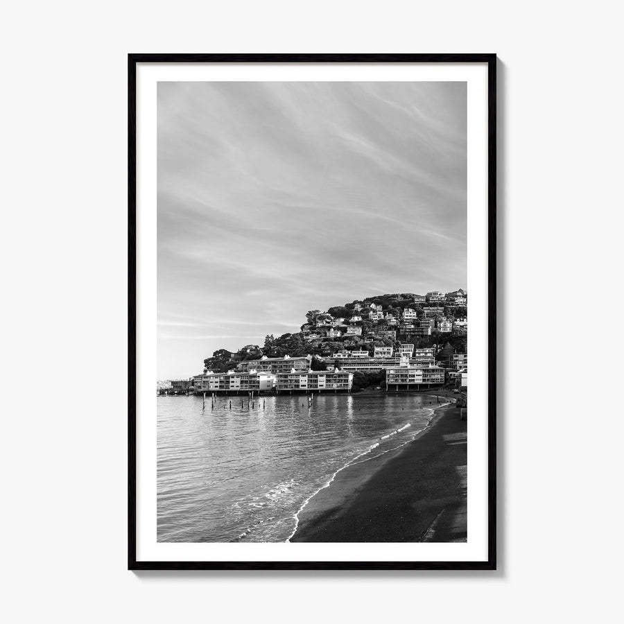 Sausalito Photo Poster, framed poster mockup, white border