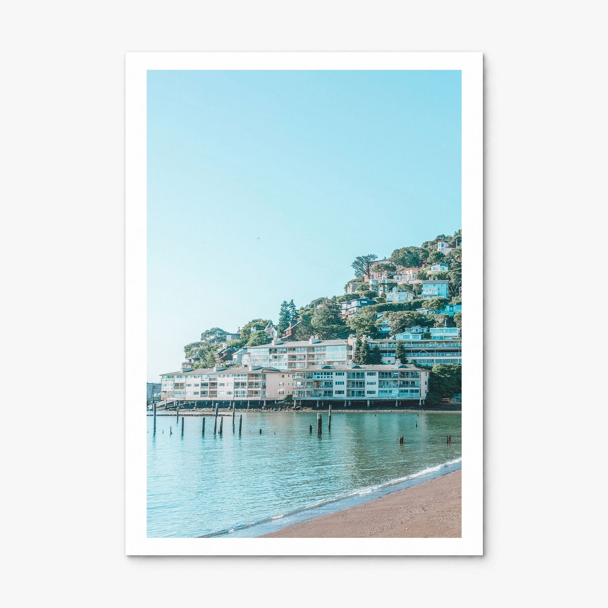 Sausalito Photo Poster, print only (unframed), white border