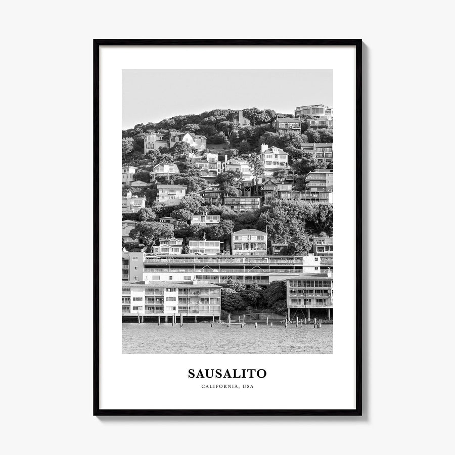 Sausalito Classic Poster, framed poster mockup