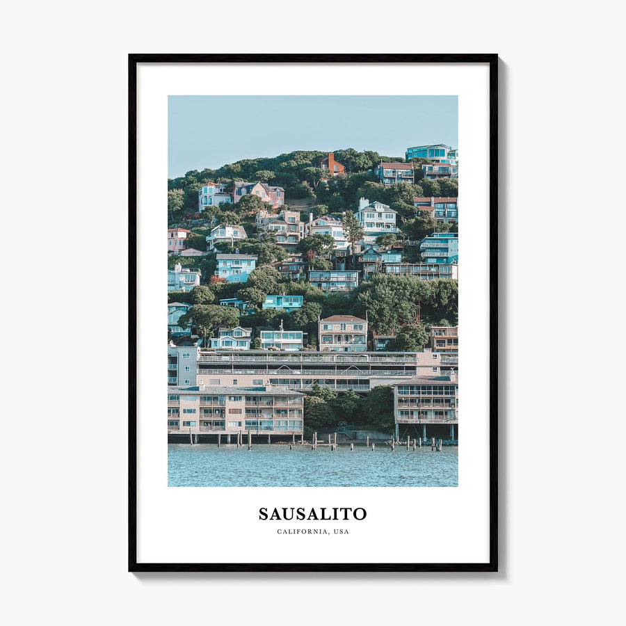 Sausalito Classic Poster, framed poster mockup