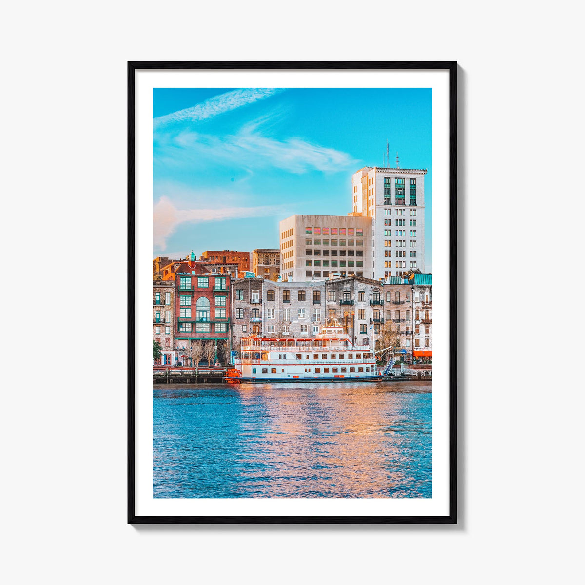 Savannah no. 1 colorful photo poster of Georgia, USA – vertical wall art, unframed print shown in interior mockup