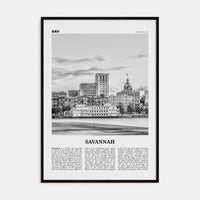 Savannah No 1 Poster Black Wood / 8x12 in Nbourhood Travel B&W Poster