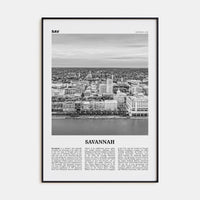 Savannah No 2 Poster Black Metal / 8x12 in Nbourhood Travel B&W Poster