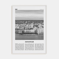 Savannah No 2 Poster White Wood / 8x12 in Nbourhood Travel B&W Poster