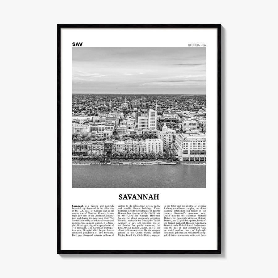 Savannah Newspaper No 2 Poster, framed poster mockup